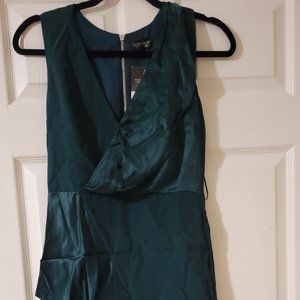 Topshop Green Midi Dress